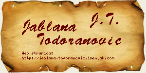 Jablana Todoranović vizit kartica
